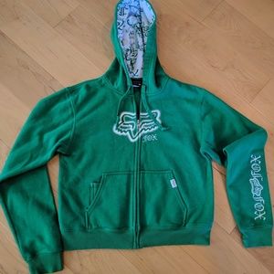 Fox Racing Green Hoodie Size M